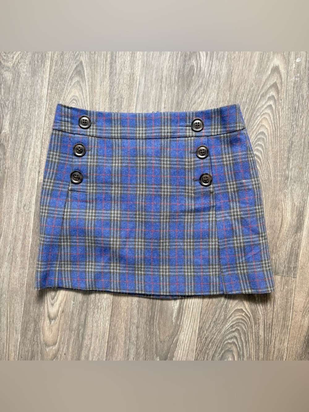 Y2K Gap Plaid wool mini skirt